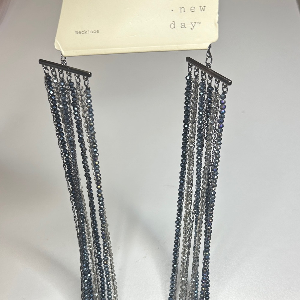 ๐ 6 for $28 ๐ A New Day Layered Necklace in Blue and Silver - Picture 3 of 4